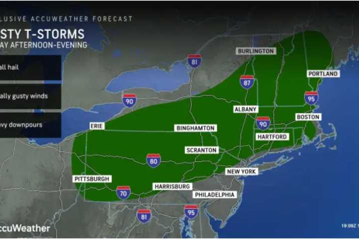 Here's Timing For Gusty Storms With Heavy Downpours
