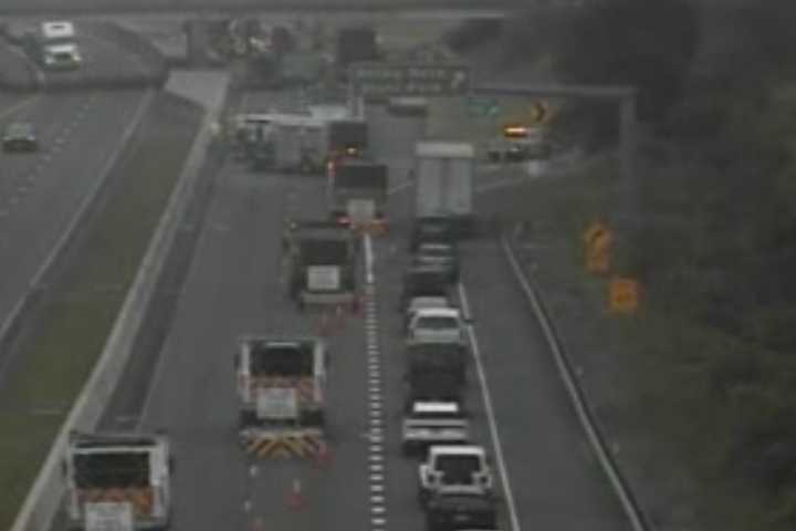 Tractor-Trailer Crash, Fire Closes Portion Of I-95 In East Lyme