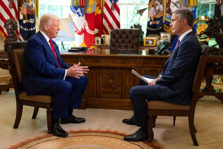 ABC News' Terry Moran interviews President Donald Trump marking his first 100 days in office on Tuesday, April 29.