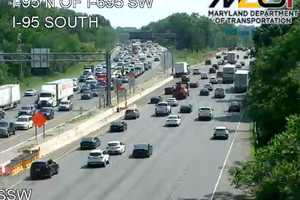 Crash On I-95 Near I-295 Ties Up Traffic In Prince George's County