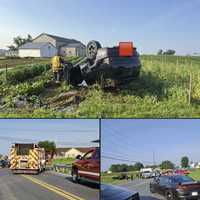SUV Flips Onto Roof In Lancaster County Crash (PHOTOS)