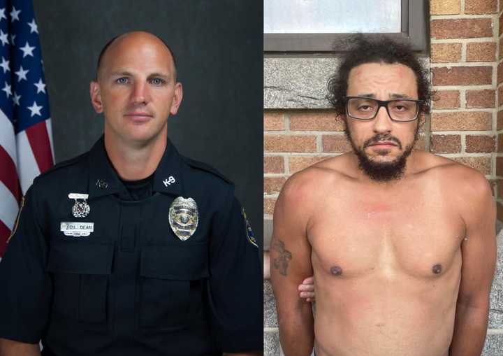 Veteran K9 Officer Langley Dean and Daniel Matthew Anderson