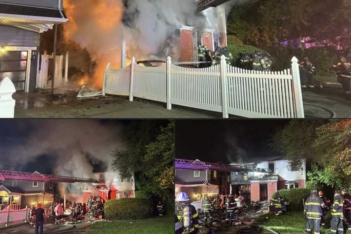 5 Firefighters Injured, Woman Rescued From Elmont House Fire That Led To Collapse: Police