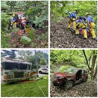 Vehicle Plunges 40 Feet Off Cliffside In Pittsburgh's Highland Park: Public Safety