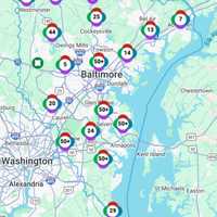 <p>The outage map on Thursday, June 19.</p>