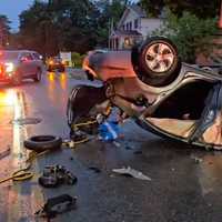 Driver Flees After Speeding Car Overturns In Rockland: Report