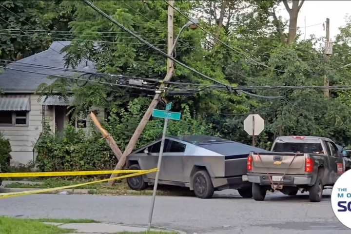 Tesla Cybertruck Crashes In Hudson Valley, Snaps Utility Pole In Two
