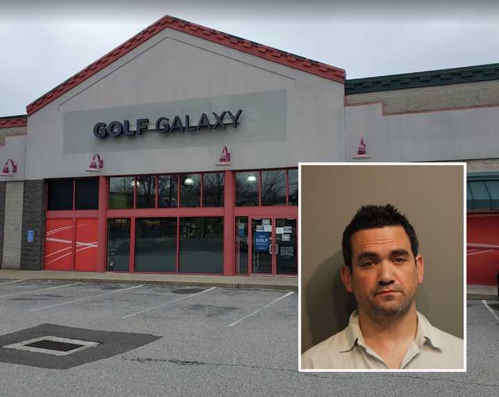 Matthew Berman is accused of stealing more than $23,000 worth of high-end golf equipment from a Golf Galaxy store in Norwalk.