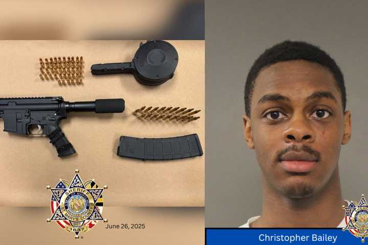 Loaded AR-15-Style Pistol, Drum Mag Found In Dumpster After Foot Chase In DMV: Sheriff