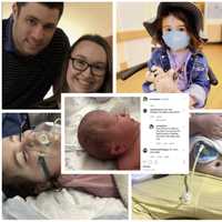 <p>The Facebook post with the obscene comments, Camille Hoffman receiving medical care, and her parents,&nbsp;Alexandra Wolfson and&nbsp;Jason Hoffman.</p>