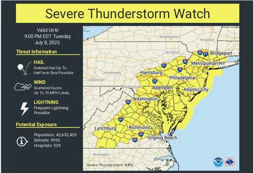 Severe Thunderstorm Watch Issued - Screenshot 2025 07 08 At 3.33.04PM 