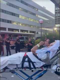 VIDEO: Hit By Speeding Bus, Roseland Cop Leaves Hospital On Stretcher In Emotional Sendoff