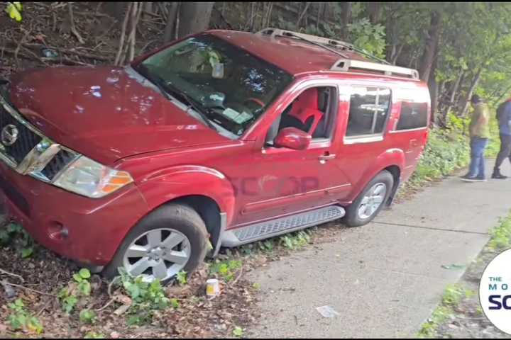 Driver Crashes Into Tree To Avoid Collision At Busy NY Intersection
