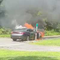 Police Seek Suspects After Car Fire In Stony Point (DEVELOPING)