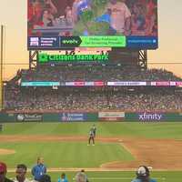 <p>The Philly Phanatic got a little frisky.&nbsp;</p>