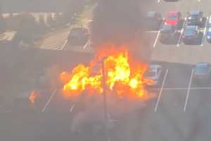 WATCH: Fireball Rips Through Parking Lot After Car Explosion In DMV, Officials Say