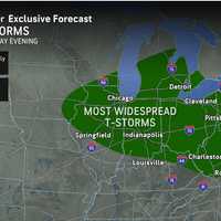 <p>On Saturday, July 26, thunderstorms are expected to generate strong winds, stretching from northern and central Illinois to parts of Delaware and Maryland.
  
</p>