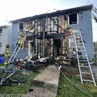 <p>The scene of the arson fire in Pottstown. </p>