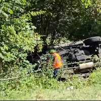 Car Flips On Palisades Parkway In NY After Possible Brake-Checking