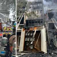 Lightning Strike Ignites Massive Three-Alarm Pikesville Apartment Fire, Roof Collapses (PHOTOS)