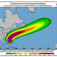 <p>Tropical Storm Force wind projections from Erin.</p>