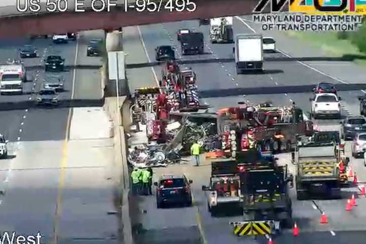 Truck Crash Shuts Down US 50, I-95 Ramp In Prince George’s County: ‘Extended Closure’