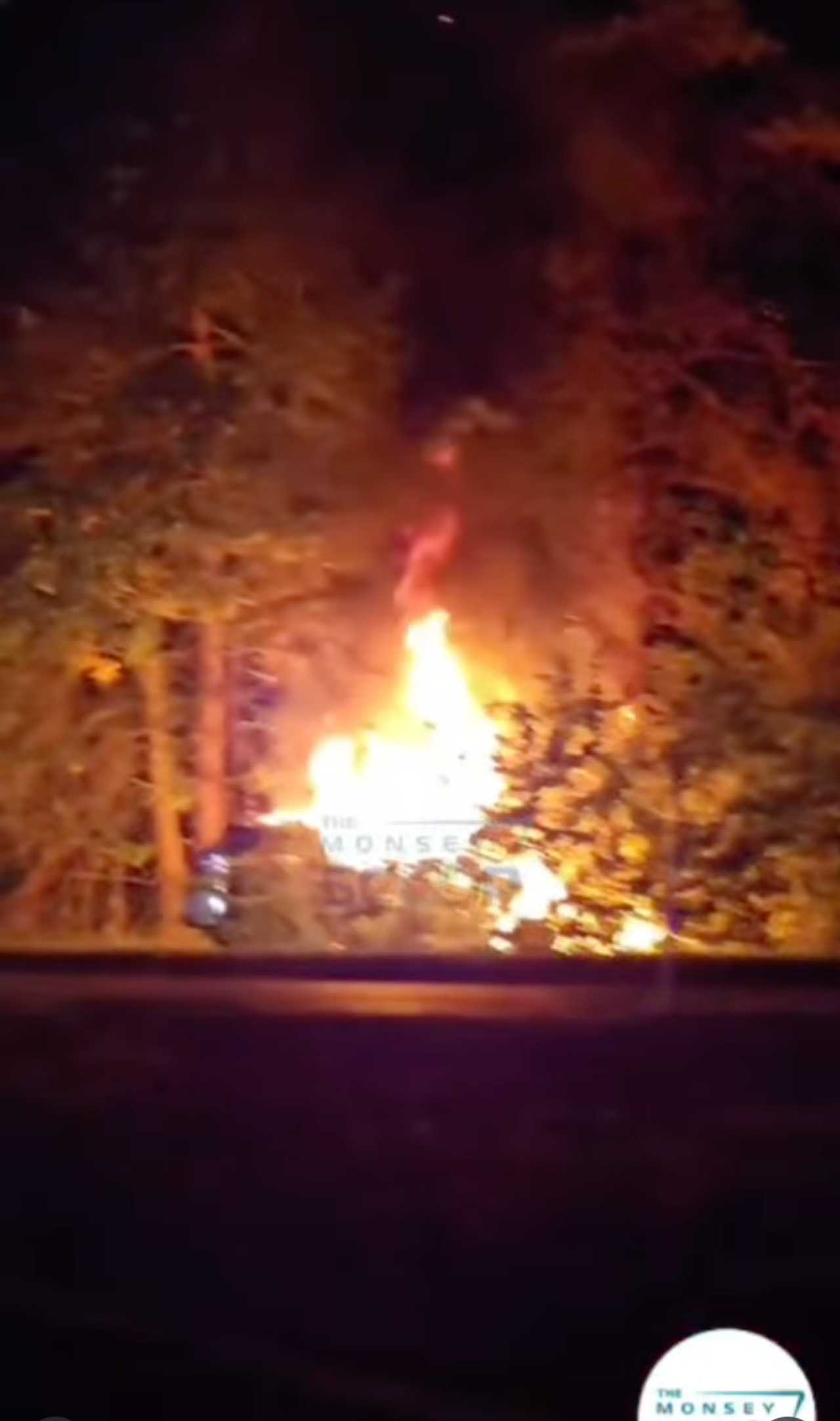 The scene of the crash near Exit 12 on the Palisades Interstate Parkway in Pomona. The scene of the crash near Exit 12 on the Palisades Interstate Parkway in Pomona.