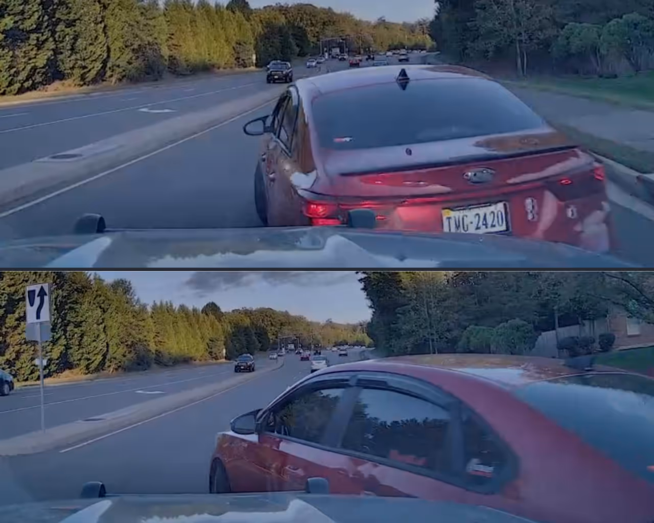 Virginia State Police is asking for the public’s help in locating a red Kia Forte involved in an eluding and hit and run incident on Oct. 6, 2025, in Stafford and Prince William counties.