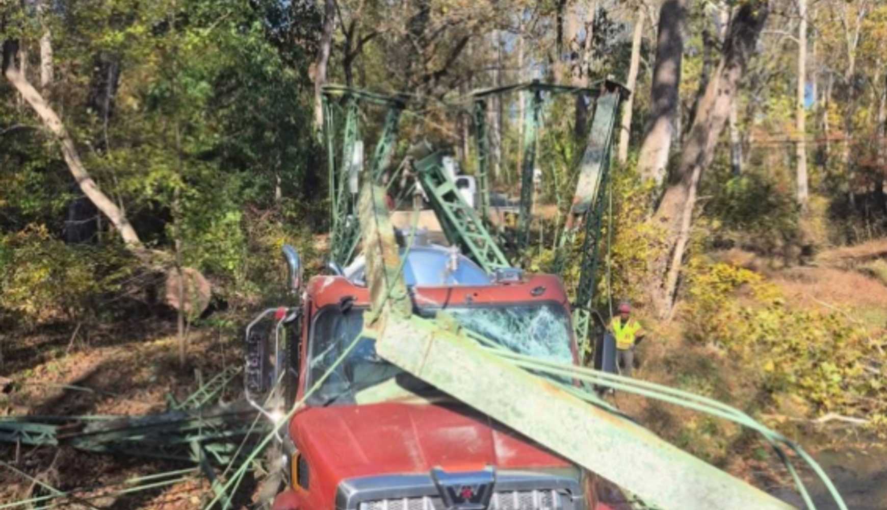 
The scene of the bridge collapse in Baltimore County.
