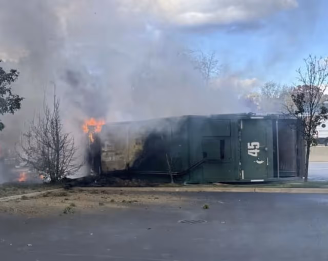 The scene of the fatal garbage truck crash. The scene of the fatal garbage truck crash.