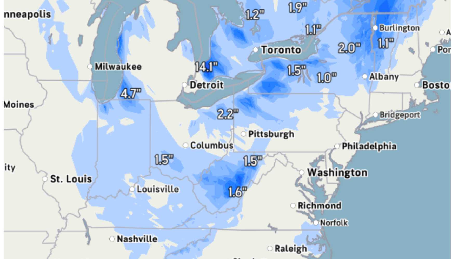 
A few flurries are possible across the Northeast on Wednesday morning, Nov. 12, a day after some locations saw accumulating snowfall and others their first flurries of the season.
