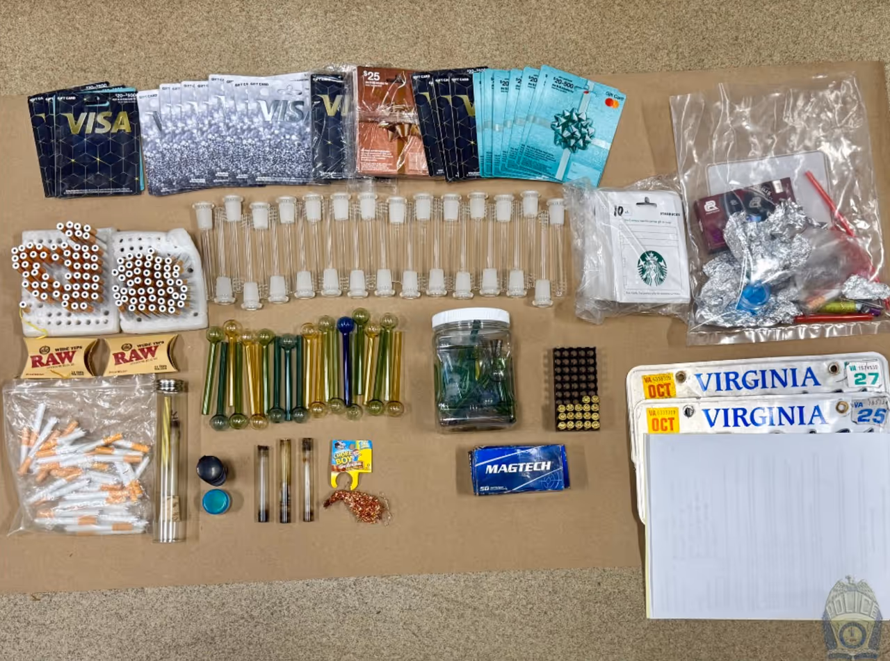 The seized items by the Arlington Police Department. The seized items by the Arlington Police Department.