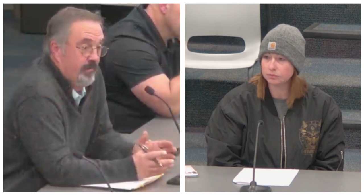 Michelle attempting to discuss student safety, and Octorara Area School District Member Brain Norris responding. Michelle attempting to discuss student safety, and Octorara Area School District Member Brain Norris responding. 