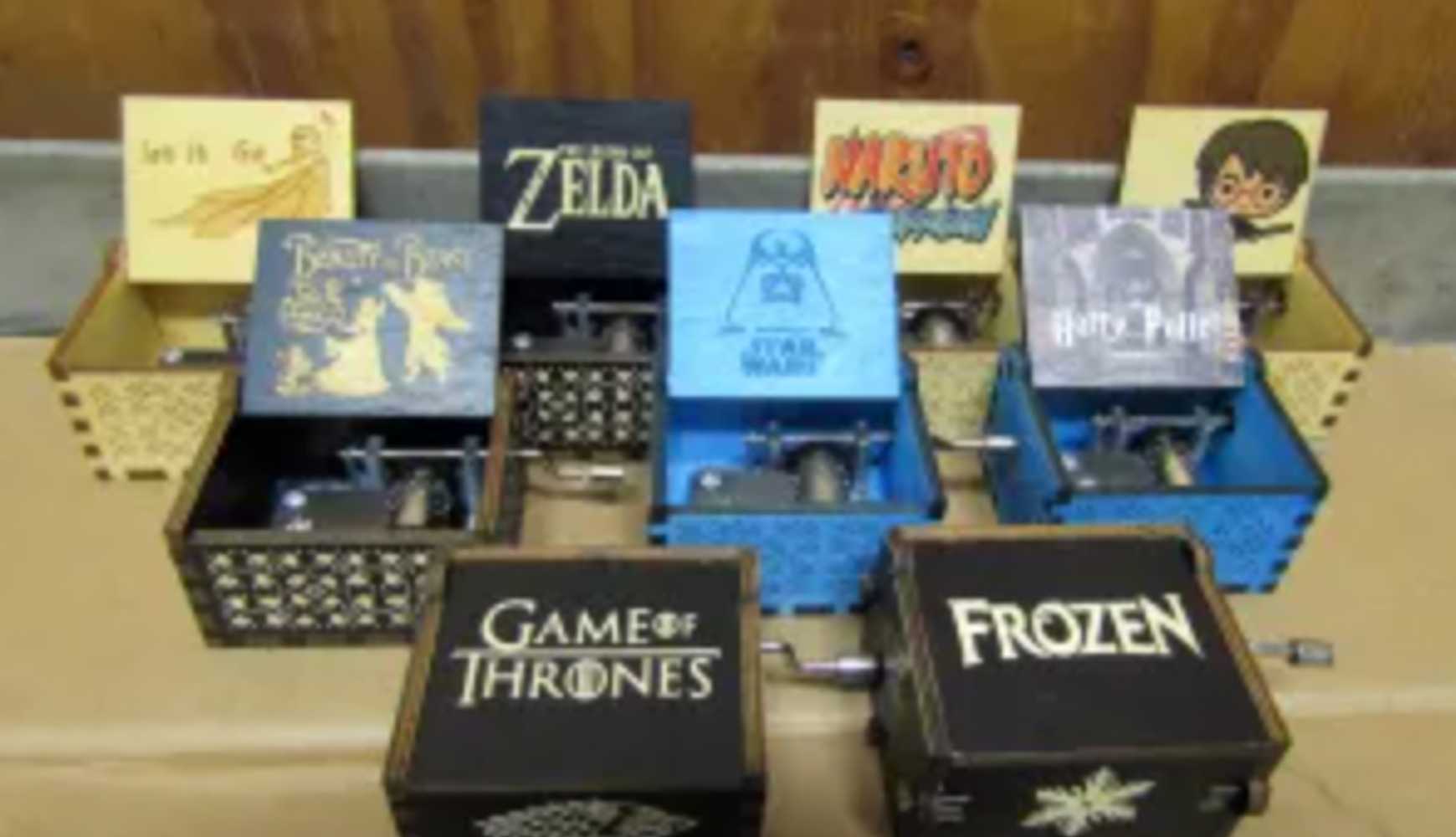 
The shipment included 1,600 music boxes bearing branding of popular children's entertainment characters.
