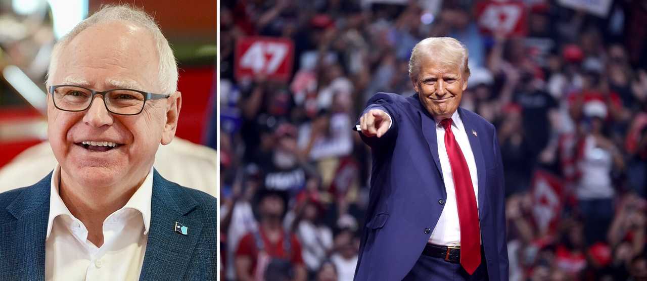 Minnesota Gov. Tim Walz drew President Donald Trump's attention on Thanksgiving.