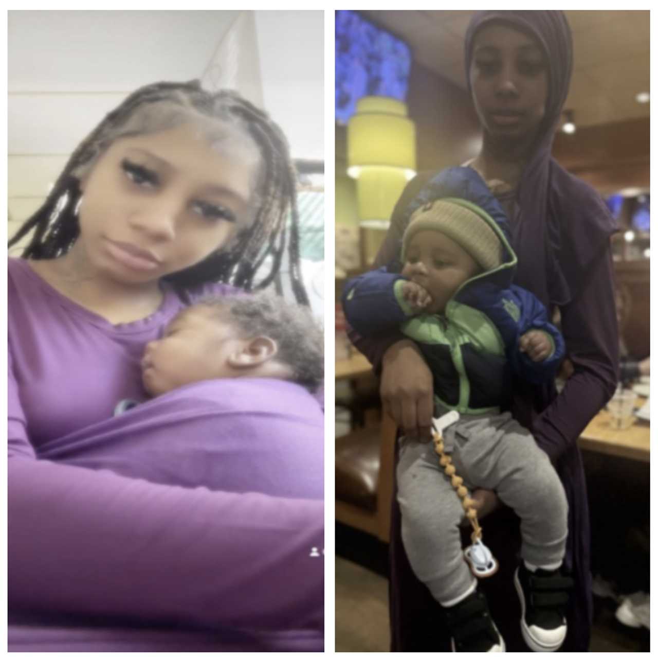 Shamya Johnson-Parker, 17, and her 5-month-old son, Salu Isreal.