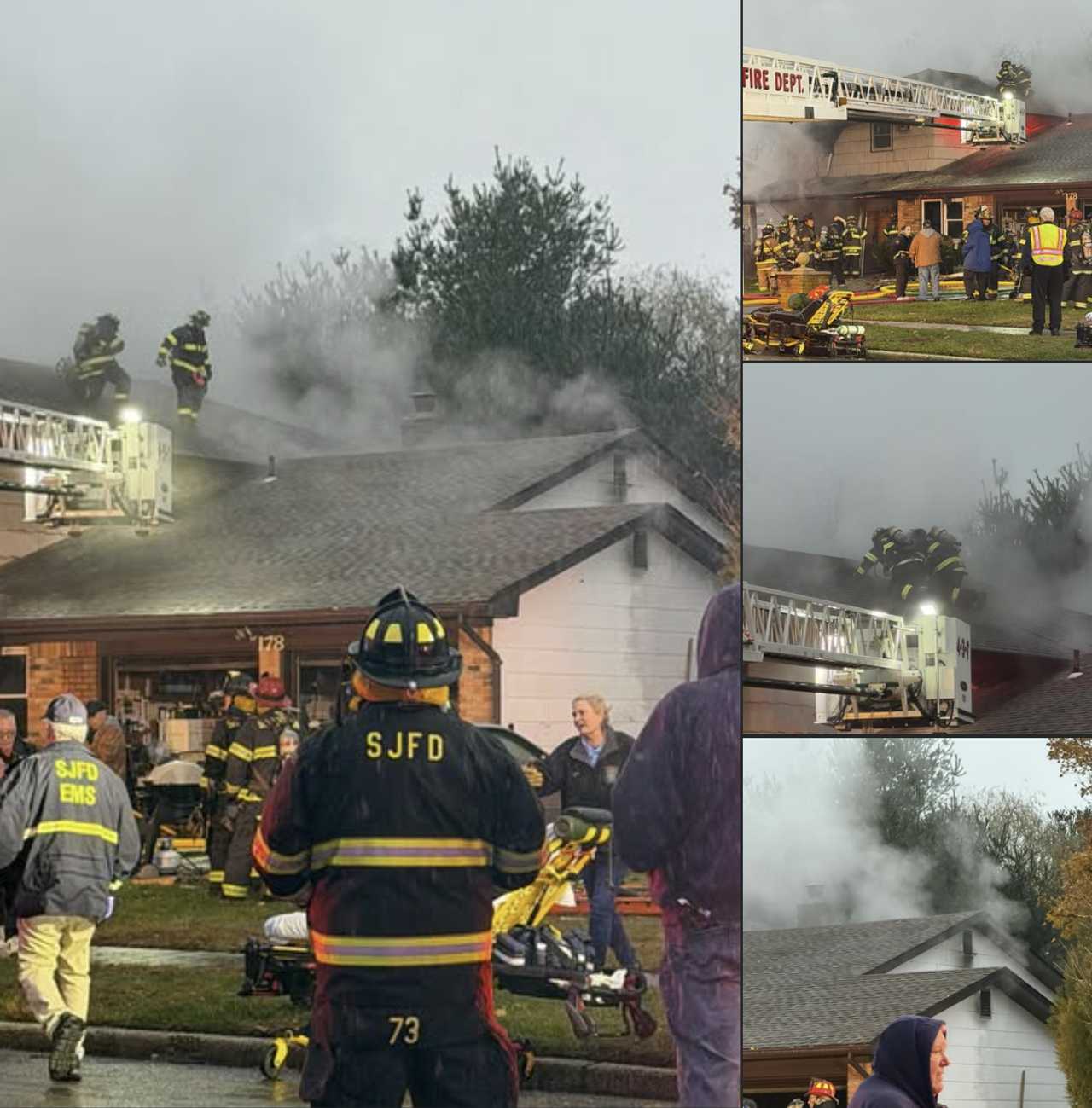 The scene of the double-fatal fire on Long Island. The scene of the double-fatal fire on Long Island. 