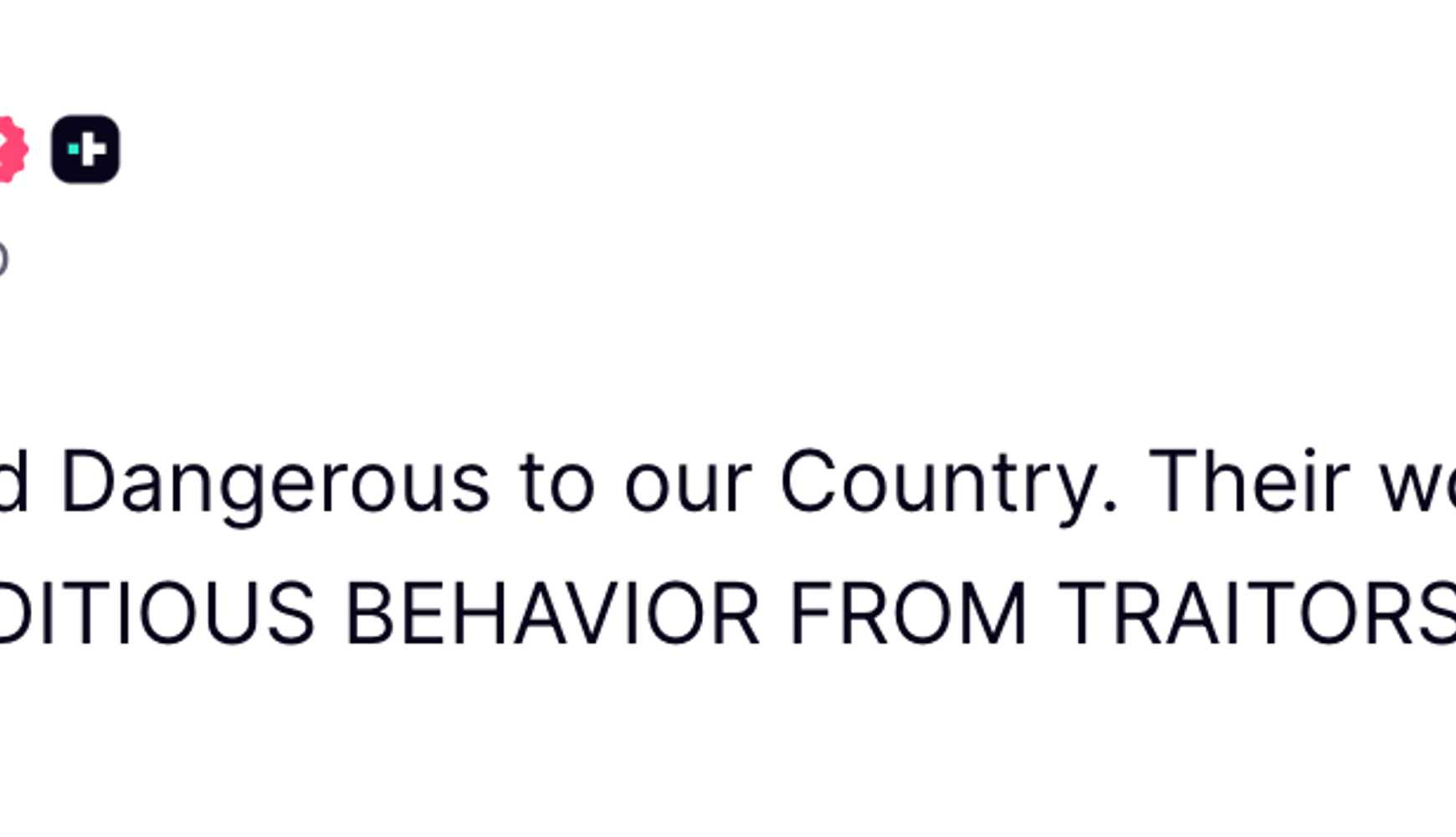 
Trump's post in late November.
