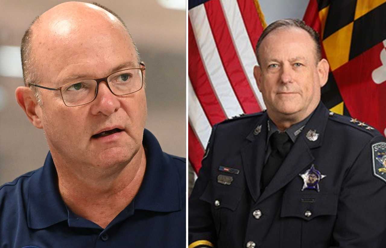 Harford County Executive Bob Cassilly and Sheriff Jeffrey Gahler.