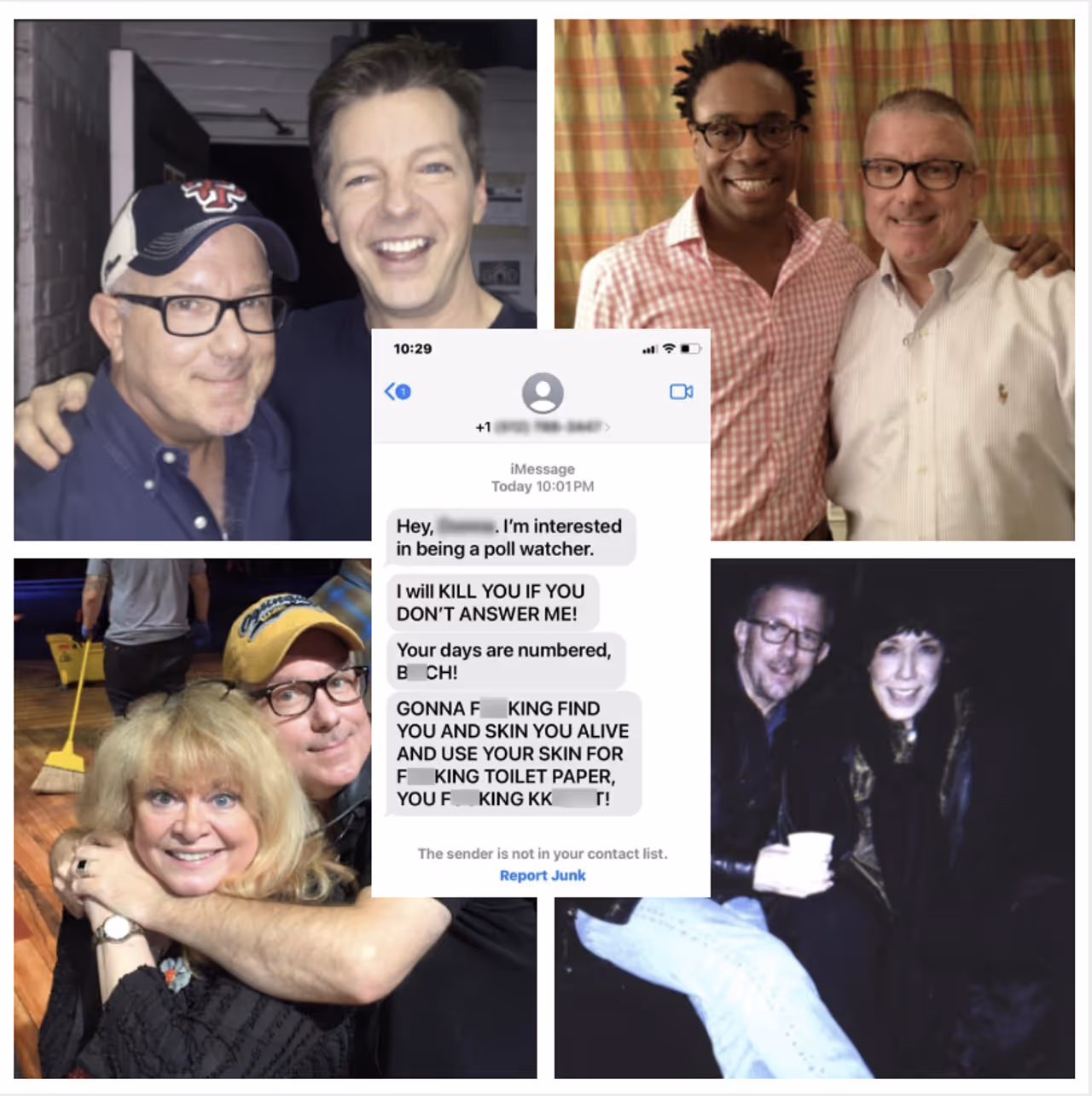 John Courtney Pollard with Sean Hayes, Billy Porter, Sally Struthers, and Lily Tomlin. John Courtney Pollard with Sean Hayes, Billy Porter, Sally Struthers, and Lily Tomlin.