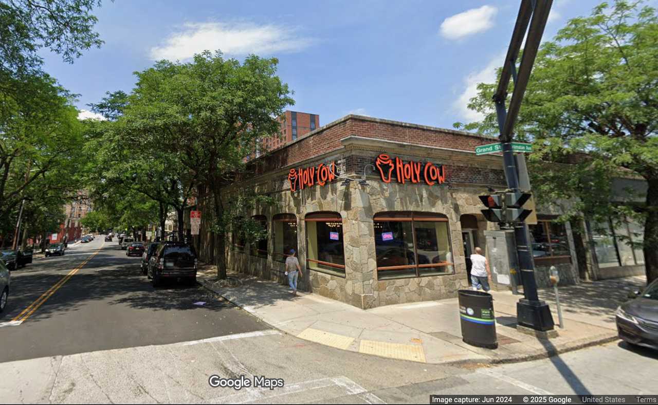 The Holy Cow Restaurant at 520 Gramatan Ave. in Mount Vernon was subject to two armed robberies committed by the two suspects, police said. The Holy Cow Restaurant at 520 Gramatan Ave. in Mount Vernon was subject to two armed robberies committed by the two suspects, police said.