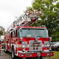 <p>A Hatfield Volunteer Fire Company fire engine </p>