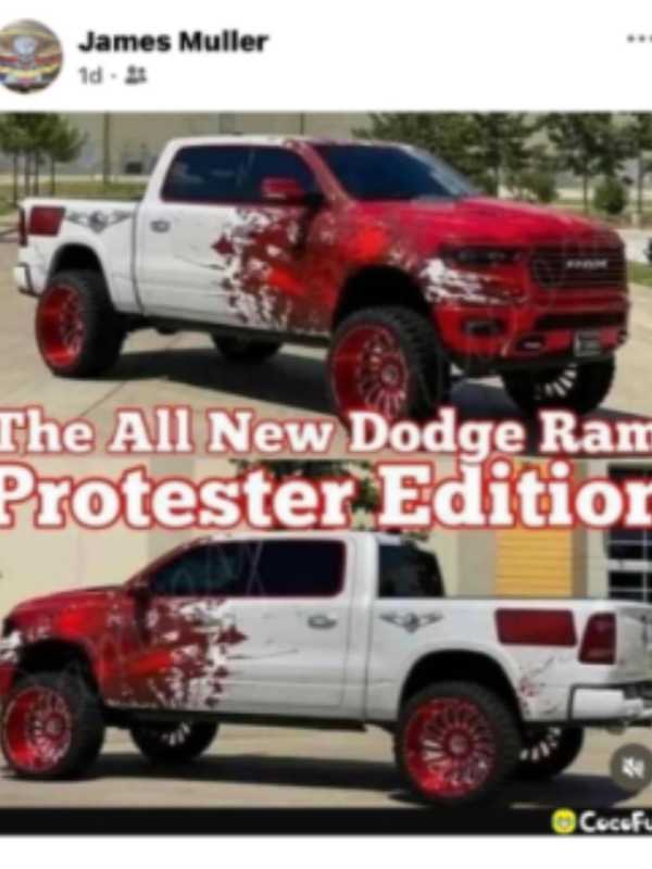 Bloodied 'Protester Edition' Truck Post Sparks Backlash Against PA Sheriff