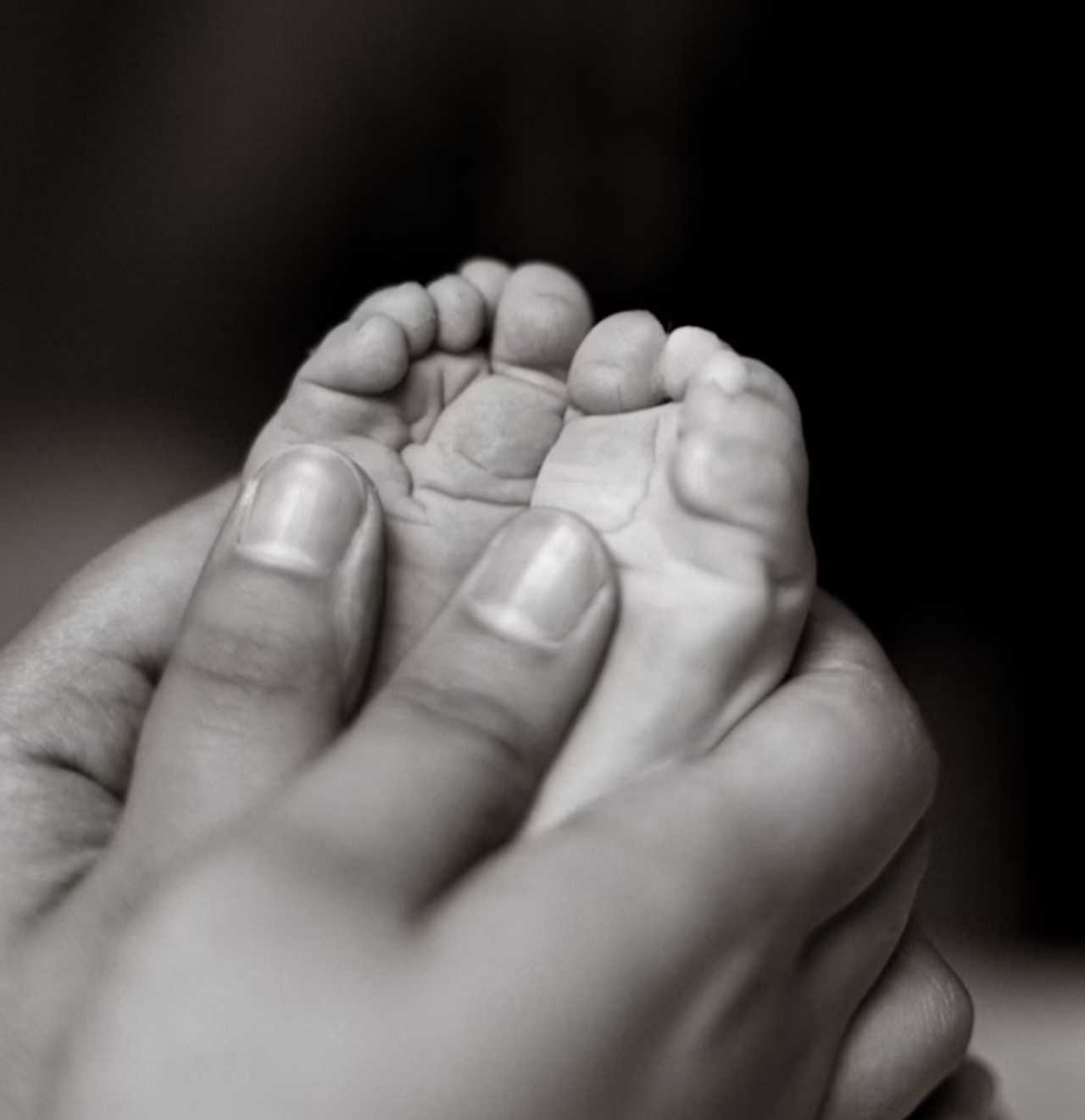 New born baby feet New born baby feet