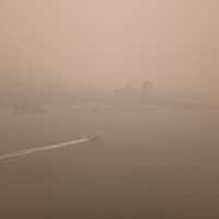 <p>Smoke from Canadian wildfires covering the New York City skyline in June 2023.</p>