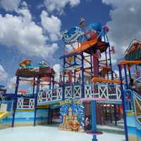 <p>The new Splash Island playscape at Six Flags Hurricane Harbor New Jersey in Jackson Township, NJ.</p>