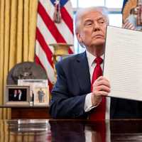 <p>President Donald Trump announces 25% tariffs for auto imports on March 26, 2025.
  
</p>