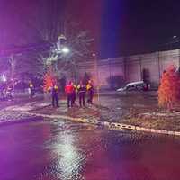 Sinkhole Swallows Car, Tractor Trailer After Water Main Breaks In Wayne