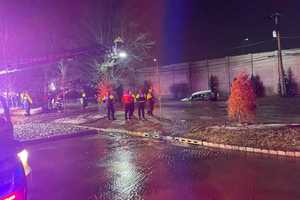 Sinkhole Swallows Car, Tractor Trailer After Water Main Breaks In Wayne