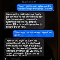 <p>A purported text message between the Hauppauge business owner and his 15-year-old employee.</p>